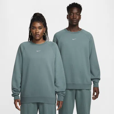 Nike Men's Nocta Fleece Cs Crew In Mineral Slate/faded Spruce