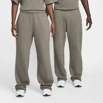 Nike Men's Nocta Nocta Fleece Cs Open-hem Sweatpants In Grey