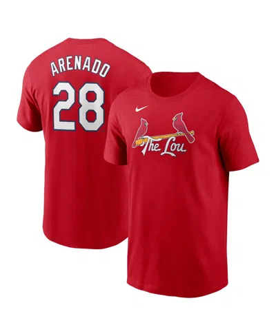 Nike Men's Nolan Arenado Red St. Louis Cardinals 2024 City Connect Fuse Name Number T-shirt