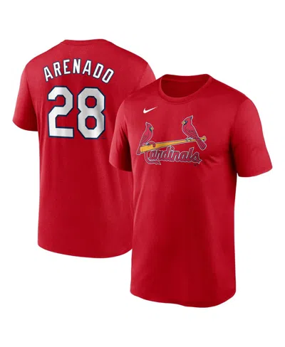 Nike Men's Nolan Arenado Red St. Louis Cardinals Legend Name And Number Home T-shirt