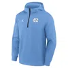 Nike Men's North Carolina Coaches Premium Menâs Jordan Brand Dri-fit College 1/4-zip Hoodie In Blue