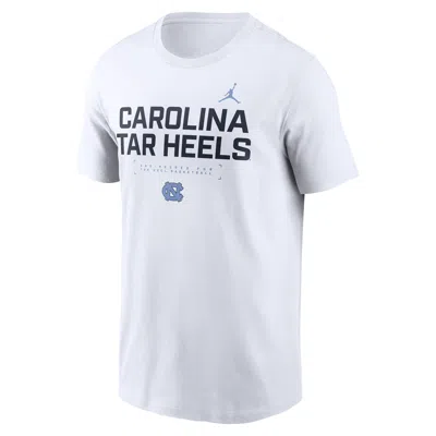 Nike Men's North Carolina Courtside Basketball Jordan Brand Dri-fit College T-shirt In White