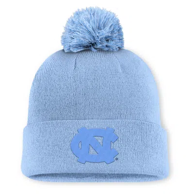 Nike Men's North Carolina Primetime Campus Toned Jordan Brand College Cuffed Pom Beanie In Blue