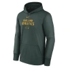 NIKE MEN'S OAKLAND ATHLETICS AUTHENTIC COLLECTION PRACTICE  THERMA MLB PULLOVER HOODIE,1015594211