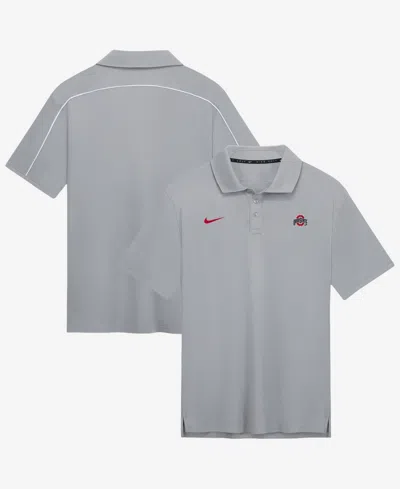 Nike Men's Ohio State Buckeyes Par Polo Shirt In Gray