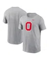Nike Men's Heather Gray Ohio State Buckeyes Primetime Evergreen Alternate Logo T-shirt In Heather Gray