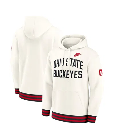 Nike Men's Ohio State Legacy Retro Relaxed-fit Pullover Hoodie In White