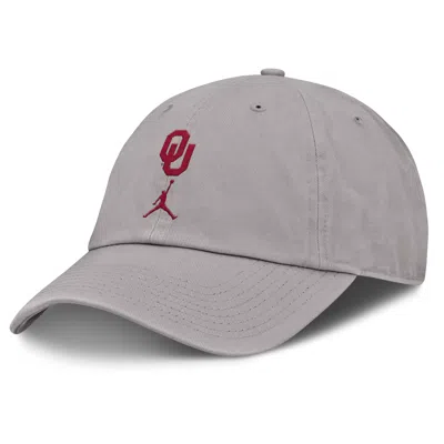 Nike Men's Oklahoma Primetime Club Jordan Brand College Adjustable Hat In Gray