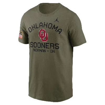 Nike Men's Oklahoma Sooners Military Appreciation Team Issue  Brand Dri-fit College T-shirt In Brown