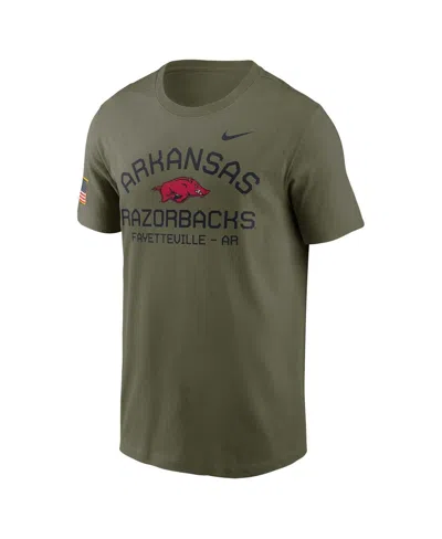 Nike Men's Olive Arkansas Razorbacks 2024 Military Appreciation Performance T-shirt