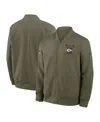 Nike Olive Philadelphia Eagles 2025 Salute To Service Sideline Full-zip Bomber Jacket In Green