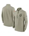 Nike Men's Olive New Orleans Saints Salute To Service Quarter-zip Sweatshirt