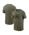 Nike Olive Ohio State Buckeyes 2024 Military Appreciation Tonal Logo Performance T-shirt In Green