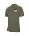 Nike Men's Olive Virginia Tech Hokies Military Appreciation Tour Performance Polo In Green