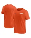 Nike Men's Clemson Tigers 2024 Sideline Coach Performance T-shirt In Orange,white