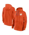 Nike Clemson Tigers Sideline Team Issue  Men's College Full-zip Hoodie In Orange