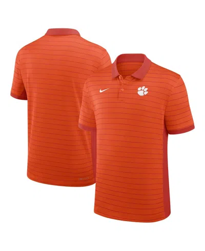 Nike Men's Orange Clemson Tigers 2025 Early Season Coaches Sideline Victory Stripe Performance Polo Shirt