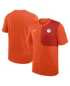 Nike Men's Orange Clemson Tigers 2025 Sideline Uv Performance Coach T-shirt In Orange