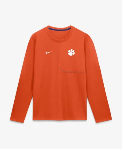 Nike Men's Orange Clemson Tigers 2026 Sideline Coaches Uv Dri-fit Long Sleeve Shirt