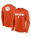 Nike Clemson Primetime Legend 2-hit  Men's Dri-fit College Long-sleeve T-shirt In Orange