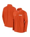 Nike Men's Orange Clemson Tigers Sideline Coaches Quarter-zip Jacket In Orange
