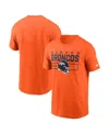 Nike Orange Denver Broncos Primetime Helmet Essential T-shirt In Orange