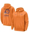 Nike Men's Orange Phoenix Suns Courtside Club Pullover Hoodie In Gold