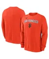 Nike Men's Orange San Francisco Giants Pullover Sweatshirt In Orange