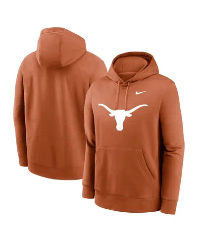 Nike Men's Orange Texas Longhorns Primetime Evergreen Club Fleece Pullover Hoodie In Burnt Orange