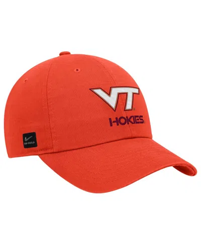 Nike Men's Orange Virginia Tech Hokies 2025 On-field Club Adjustable Hat