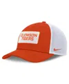 Nike Men's Orange/white Clemson Tigers 2025 On-field Rise Patch Trucker Adjustable Hat In Multi