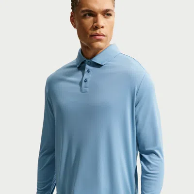 Nike Men's Par Dri-fit Long-sleeve Golf Polo In Blue