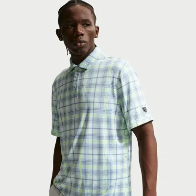 Nike Men's Par Dri-fit Tartan Golf Polo In Green