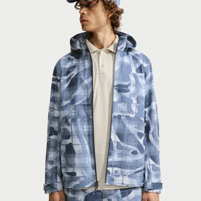 Nike Men's Par Storm-fit Adv Camo Loose Golf Jacket In Blue