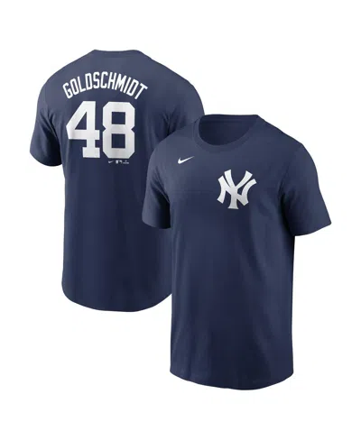 Nike Men's Paul Goldschmidt Navy New York Yankees Fuse Name Number T-shirt