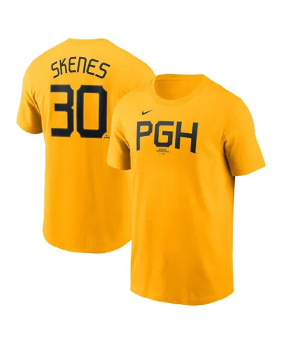 Nike Men's Paul Skenes Gold Pittsburgh Pirates Fuse Name Number T-shirt