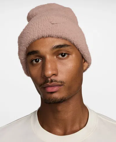 Nike Men's Peak Embroidered Logo Crown Beanie In Brown
