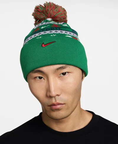 Nike Men's Peak Winter Wonderland Beanie In Green