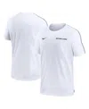 Nike Men's Duke Blue Devils 2024 Sideline Coach Performance T-shirt In White,navy