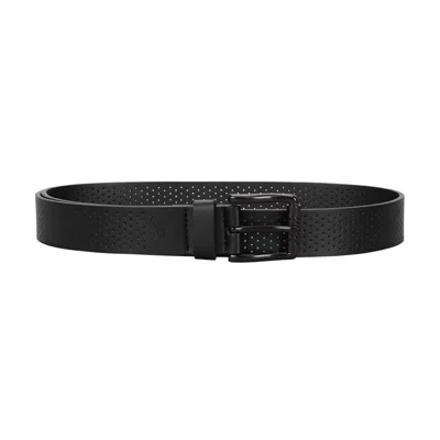 Nike Men's Perforated Leather Belt In Black