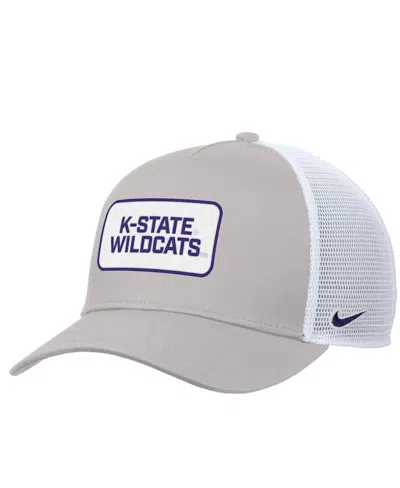 Nike Men's Pewter Kansas State Wildcats 2025 On-field Rise Trucker Performance Adjustable Hat In Gray