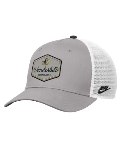 Nike Men's Pewter Vanderbilt Commodores Rise Adjustable Trucker Hat In Gray