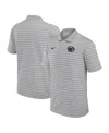 Nike Men's Pewter/white Penn State Nittany Lions Primetime Victory Striped Performance Polo In Pewter,white
