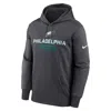 Nike Men's Philadelphia Eagles Toss Sweep Menâs  Therma Nfl Pullover Hoodie In Gray
