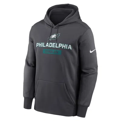 Nike Men's Philadelphia Eagles Toss Sweep Menâs  Therma Nfl Pullover Hoodie In Gray