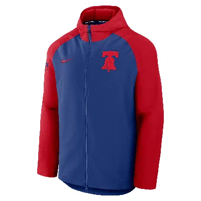 Nike Men's Philadelphia Phillies Authentic Collection Menâs  Therma Mlb Full-zip Jacket In Blue
