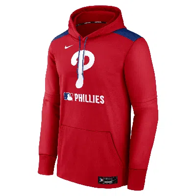 Nike Men's Philadelphia Phillies Authentic Collection  Therma Mlb Pullover Hoodie In Red