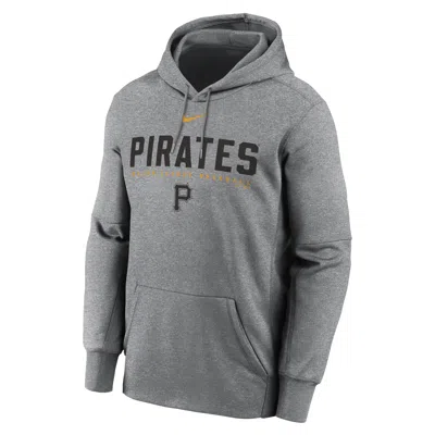 Nike Men's Pittsburgh Pirates Menâs  Therma Mlb Pullover Hoodie In Gray