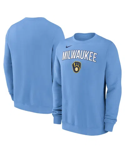 Nike Men's Powder Blue Milwaukee Brewers Pullover Sweatshirt