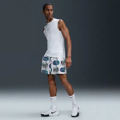 Nike Men's Practice Mesh 5" Dri-fit Basketball Shorts In White